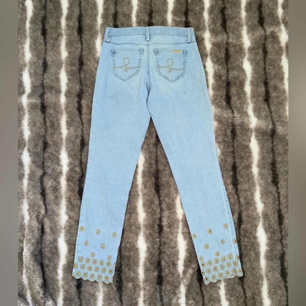 Lilly Pulitzer South Ocean Skinny Crop Eyelet Jeans